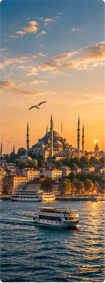 Istanbul and the Bosphorus at sunset